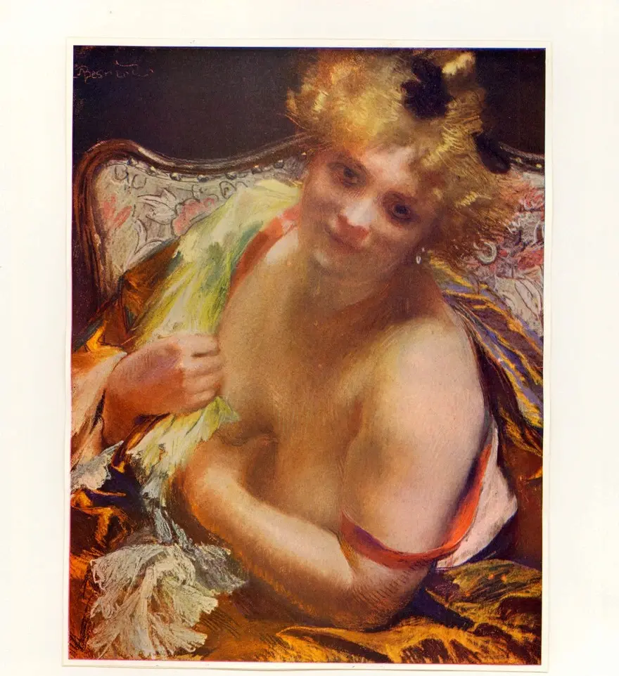 Anonimo , Besnard, Albert - sec. XIX - Stude de femme , fronte