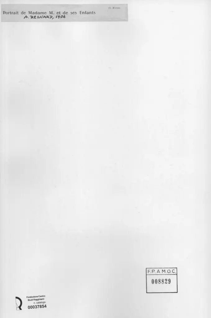 Anonimo , Besnard, Albert - sec. XX - Portrait de Madame M. et de ses Enfants , retro