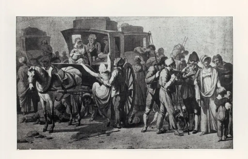 Boilly, Louis-Leopold , Le d&eacute;part des coucous - Sulla base del disegno appartenente a M. M?hlbacher