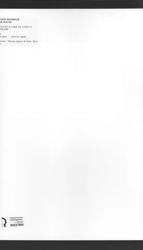 Anonimo , Bonheur, Auguste - sec. XIX - Cattle by a lake in a hilly landscape , retro