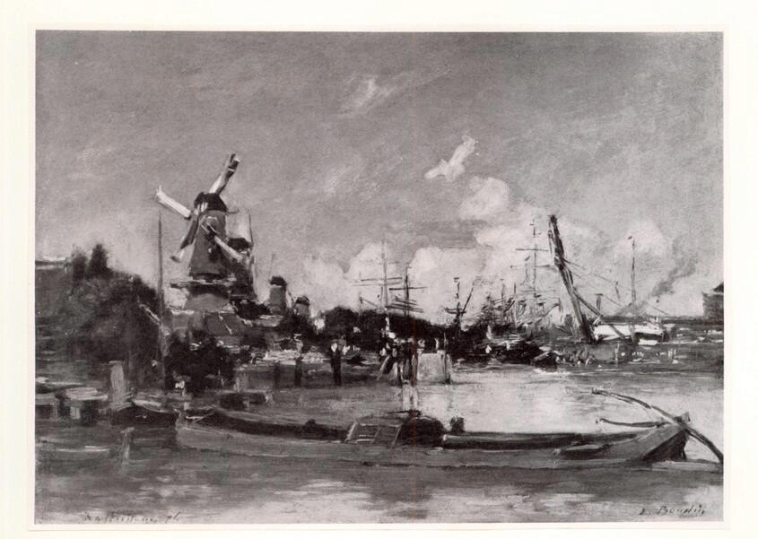 Anonimo , Boudin, Eugène - sec. XIX - Le port , fronte