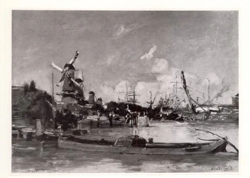 Anonimo , Boudin, Eug&egrave;ne - sec. XIX - Le port , fronte