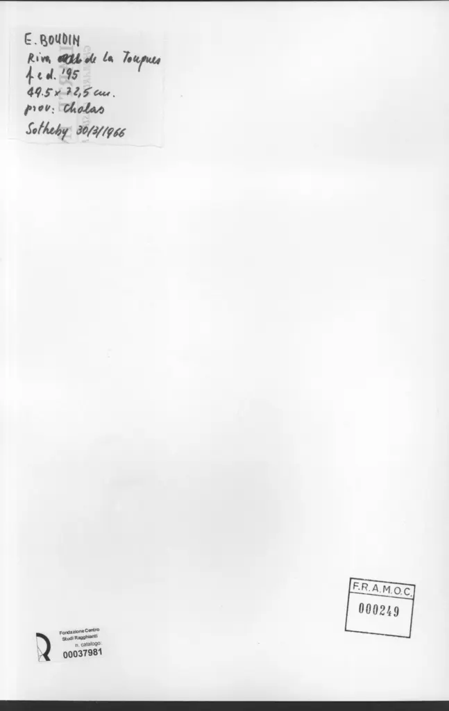 Anonimo , Boudin, Eug&egrave;ne - sec. XIX - Rive de la Touques , retro