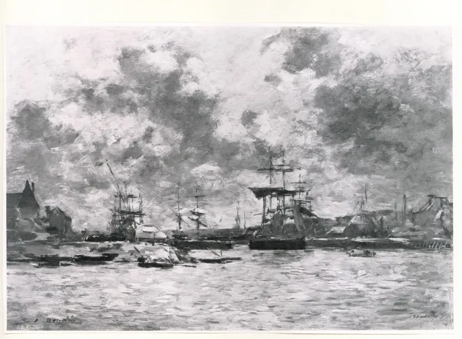 Boudin, Eugène , Vue du port de Trouville