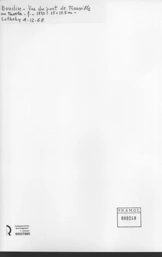 Anonimo , Boudin, Eug&egrave;ne - sec. XIX - Vue du port de Trouville , retro