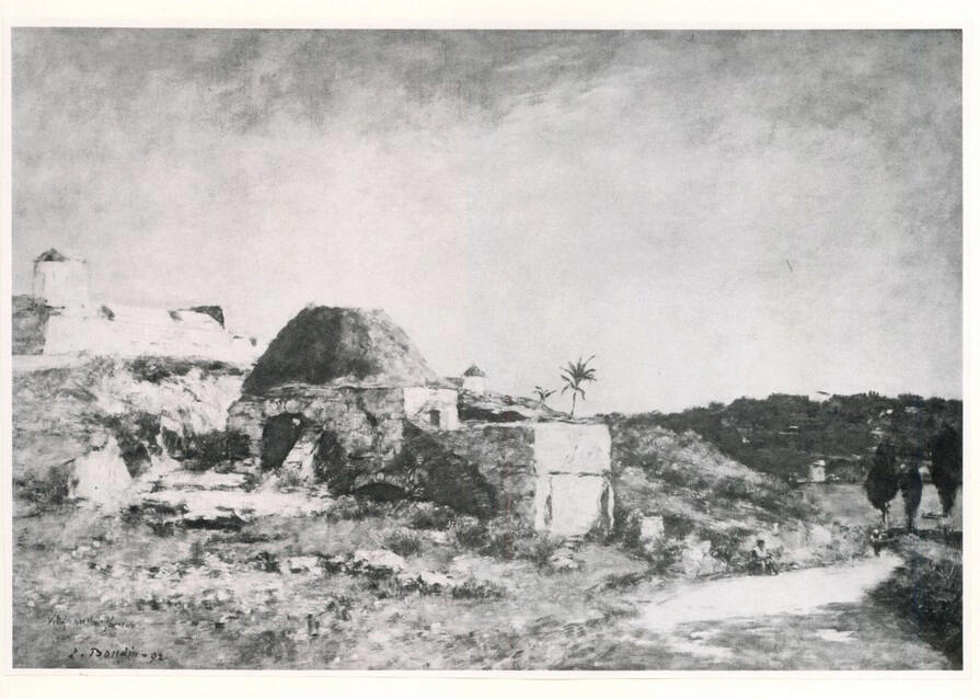 Anonimo , Boudin, Eugène - sec. XIX - Villefranche, la cittadelle , fronte