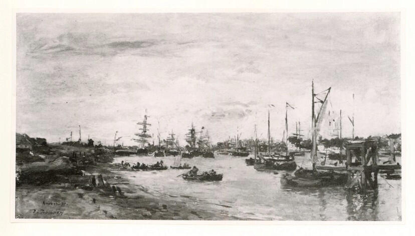 Anonimo , Boudin, Eugène - sec. XIX - Le Port d'Anvers , fronte