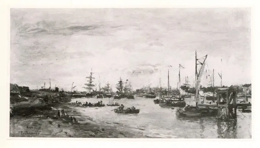 Anonimo , Boudin, Eug&egrave;ne - sec. XIX - Le Port d'Anvers , fronte
