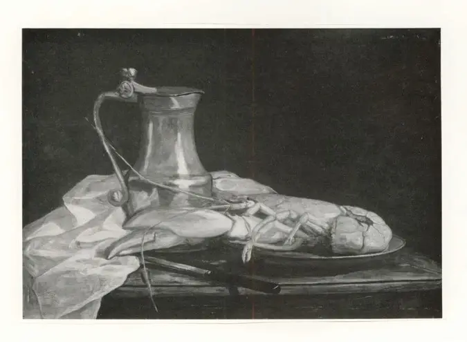 Anonimo , Boudin, Eug&egrave;ne - sec. XIX - Still-life with a lobster , fronte