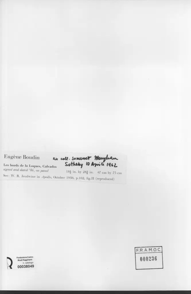 Anonimo , Boudin, Eug&egrave;ne - sec. XIX - Les bords de la Loques, Calvados , retro