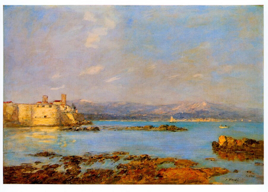 Anonimo , Boudin, Eugène - sec. XIX - Vue d'Antibes , fronte