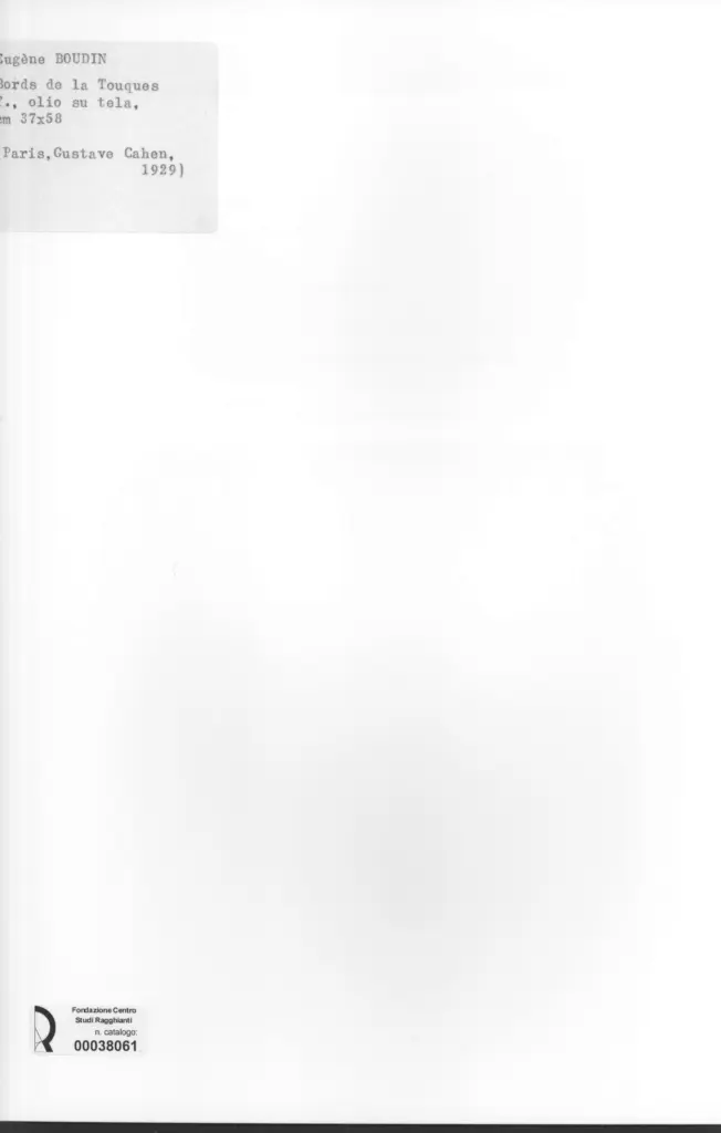 Anonimo , Boudin, Eug&egrave;ne - sec. XIX - Bords de la Touques , retro