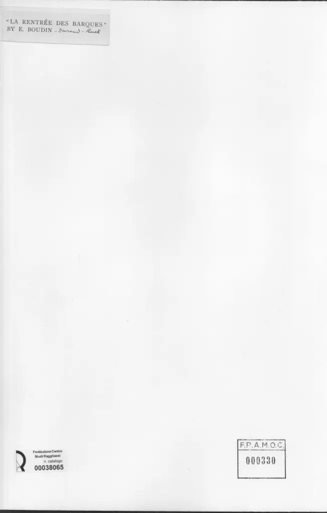 Anonimo , Boudin, Eugène - sec. XIX - La rentrée des barques , retro