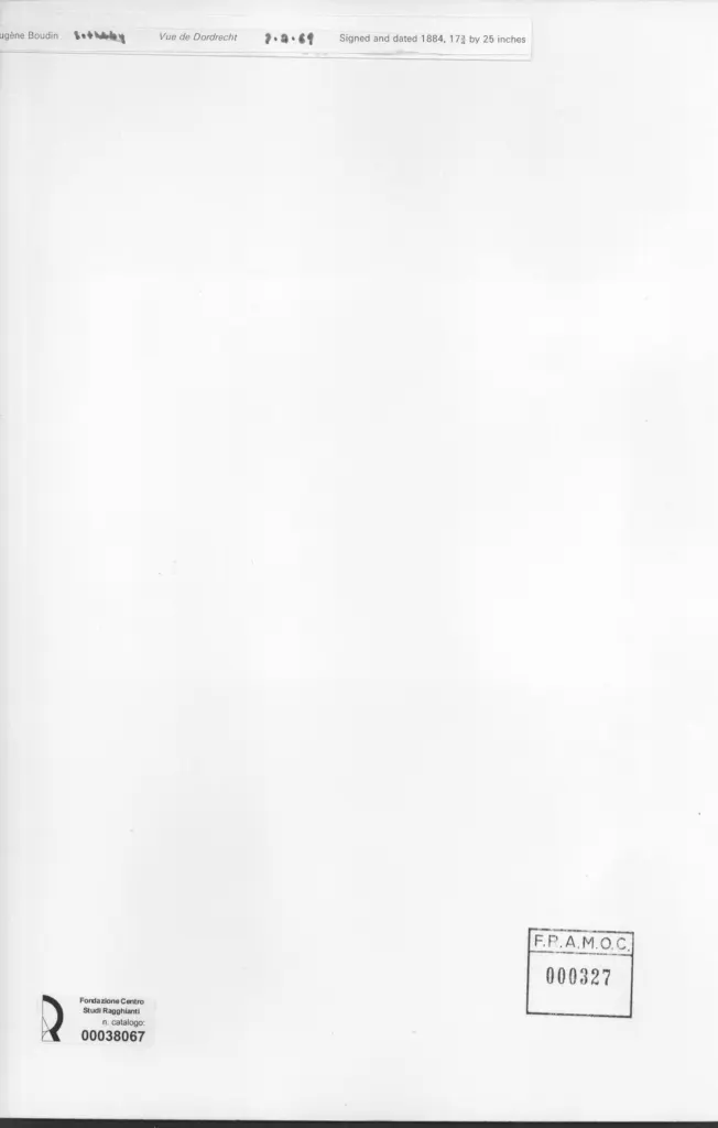 Anonimo , Boudin, Eugène - sec. XIX - Vue de Dordrecht , retro