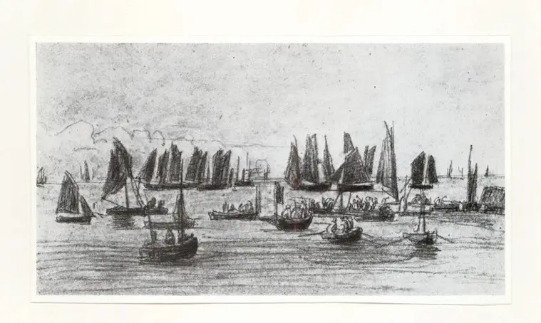 Anonimo , Boudin, Eug&egrave;ne - sec. XIX - Les Bateaux de Peche , fronte
