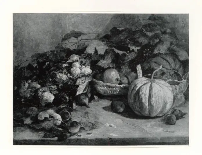 Anonimo , Boudin, Eugène - sec. XIX - Still-life with fruit and flowers , fronte