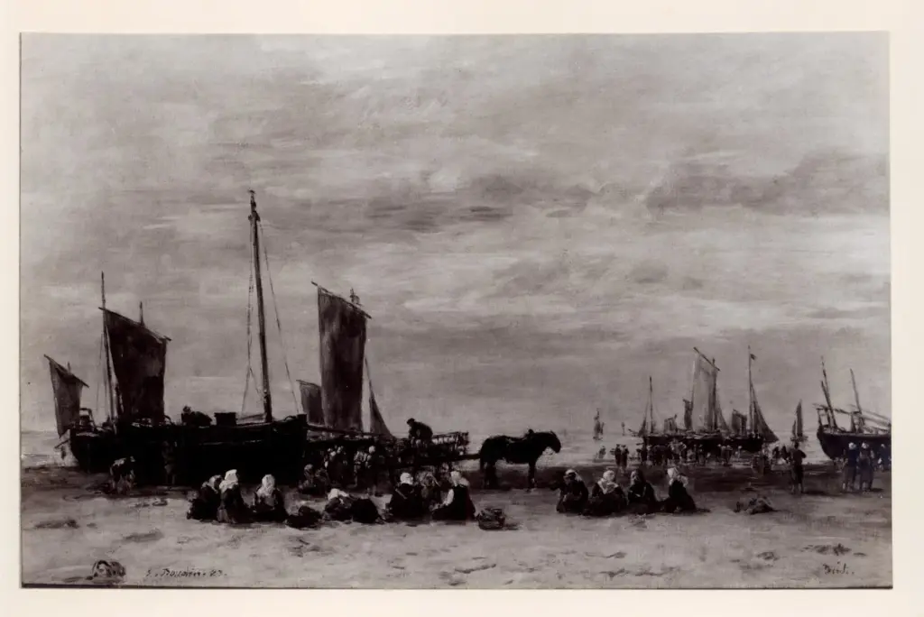 Anonimo , Boudin, Eugène - sec. XIX - Le rivage de Berck-sur-Mer , fronte