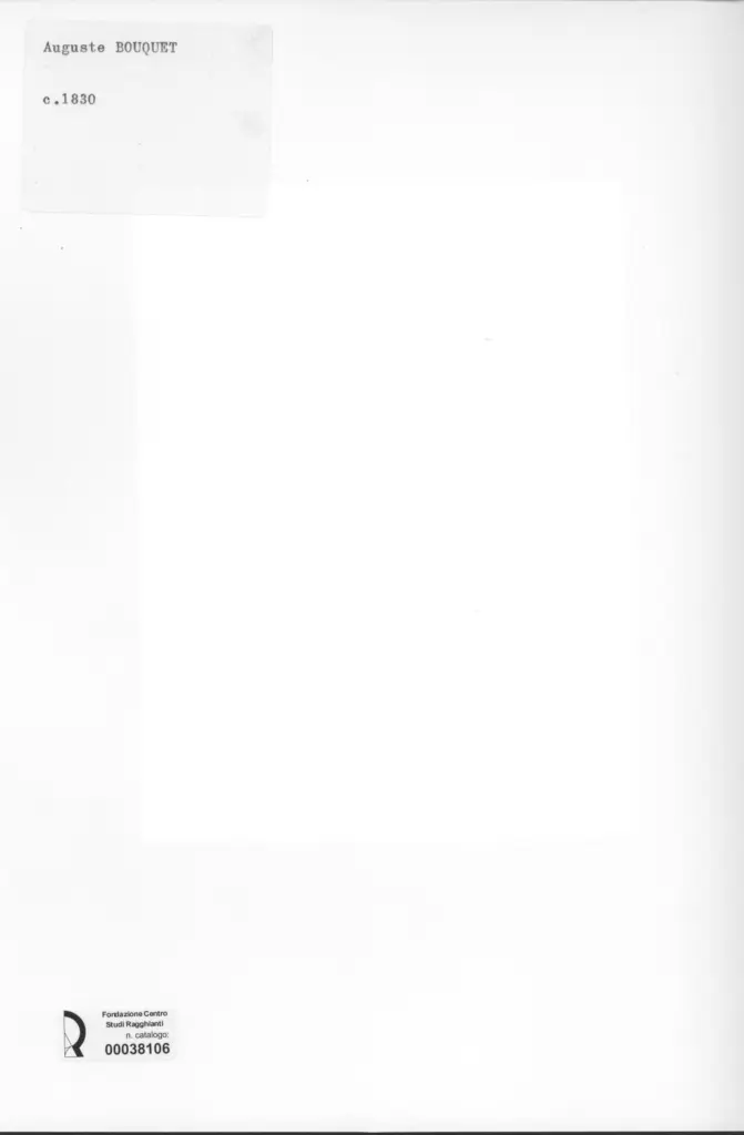 Anonimo , Bouquet, Auguste - sec. XIX - Ritratto , retro