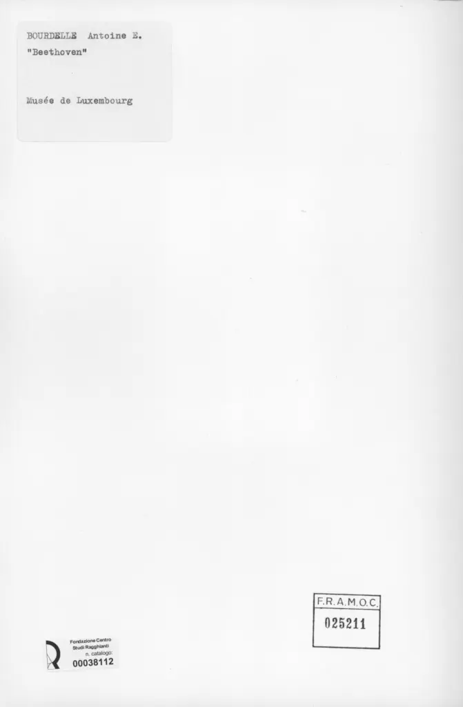 Anonimo , Bourdelle, Emile Antoine - sec. XIX - Beethoven , retro