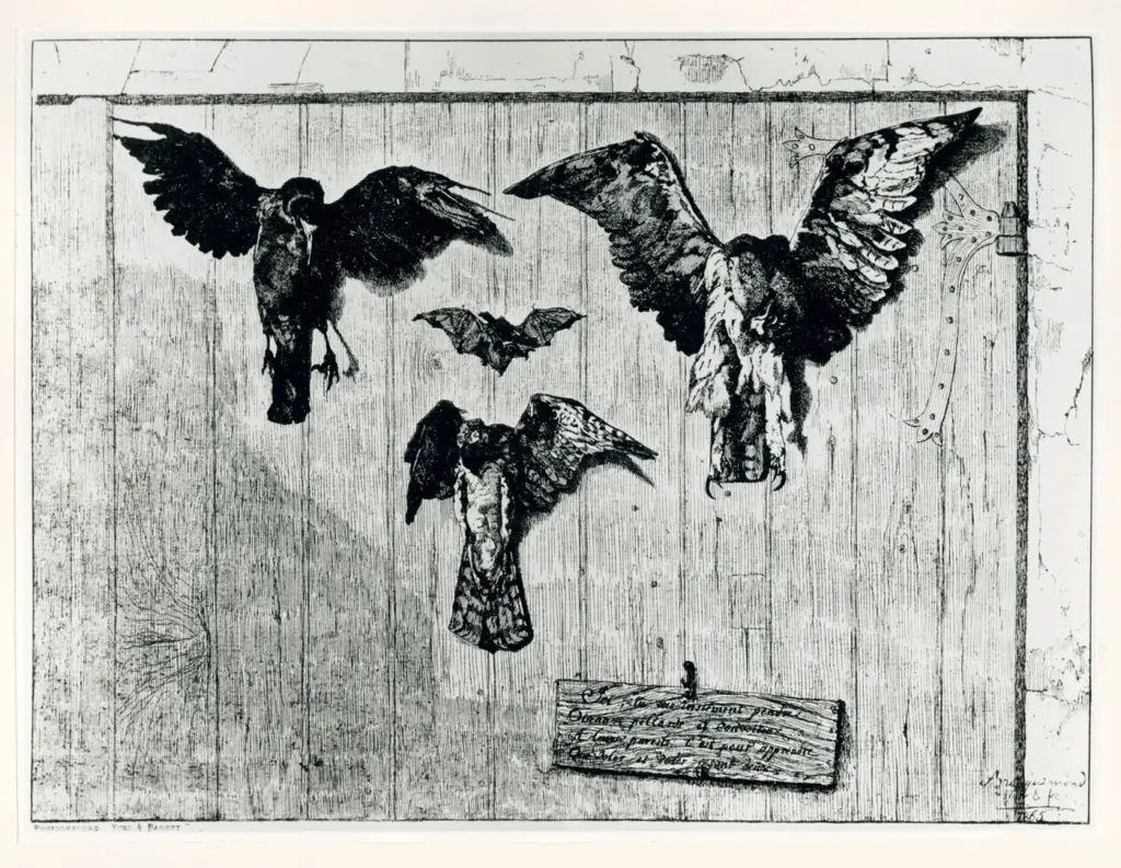 Bracquemond, Felix , Le haut d'un battant de porte