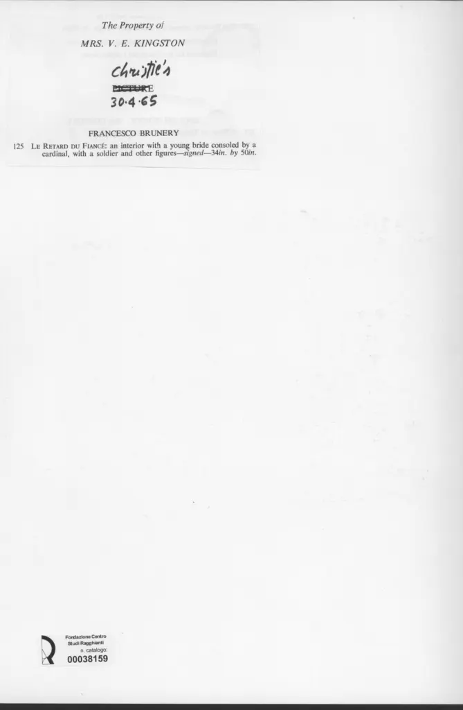 Anonimo , Brunery, Francesco - sec. XIX - Le Retard Du Fianc&eacute; , retro