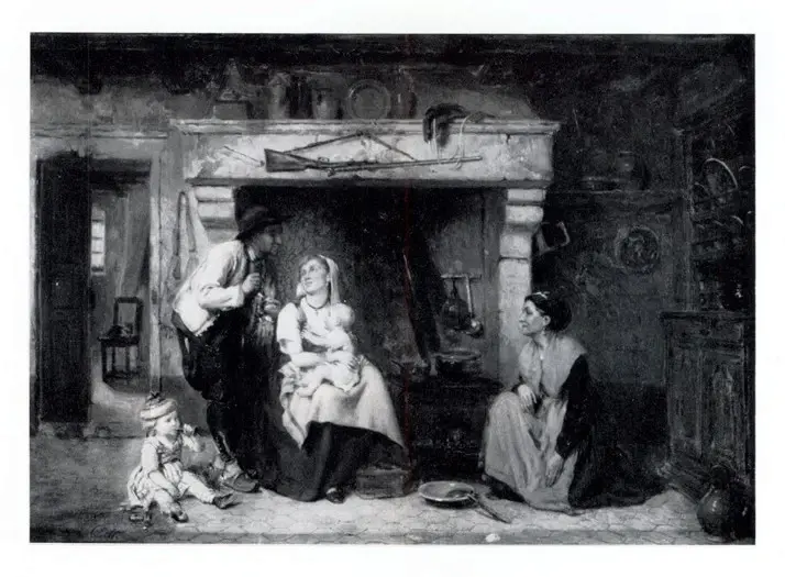 Anonimo , Caille, Leon-Emile - sec. XIX - Admiring the baby , fronte