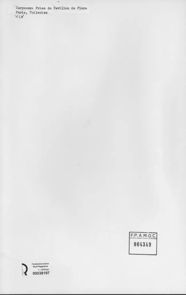 Anonimo , Carpeaux, Jean-Baptiste - sec. XIX - Frise du Pavillon de Flore , retro