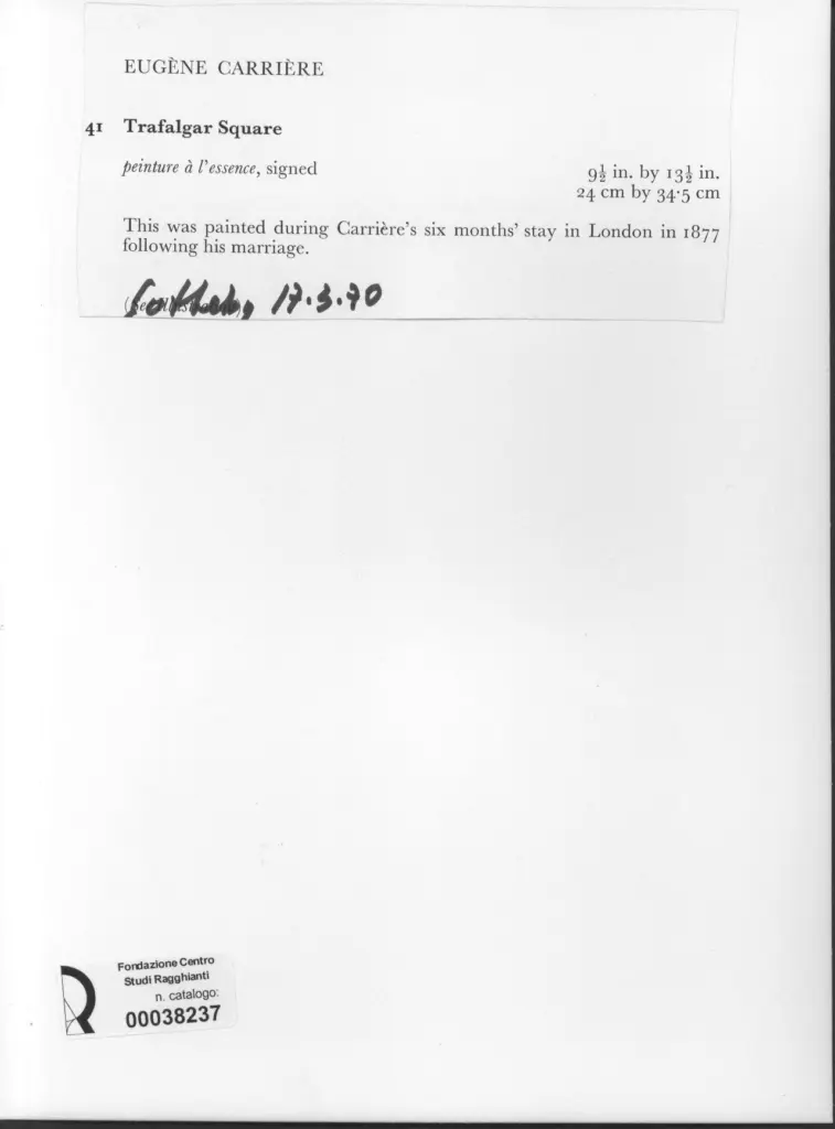 Anonimo , Carri&egrave;re, Eug&egrave;ne - sec. XIX - Trafalgar Square , retro