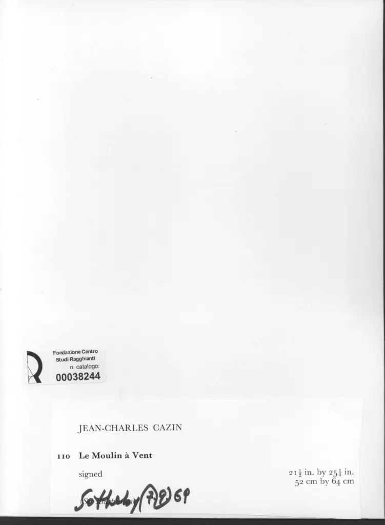 Anonimo , Cazin, Jean Charles - sec. XIX - Le moulin &agrave; vent , retro