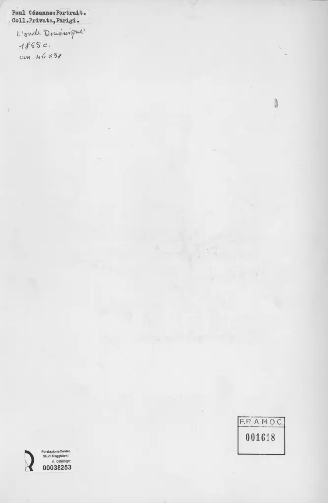 Anonimo , Cezanne, Paul - sec. XIX - L'oncle Dominique , retro