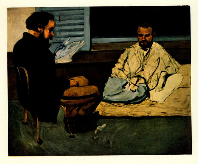 Anonimo , Cezanne, Paul - sec. XIX - Paul Alexis legge un manoscritto a Emil Zola