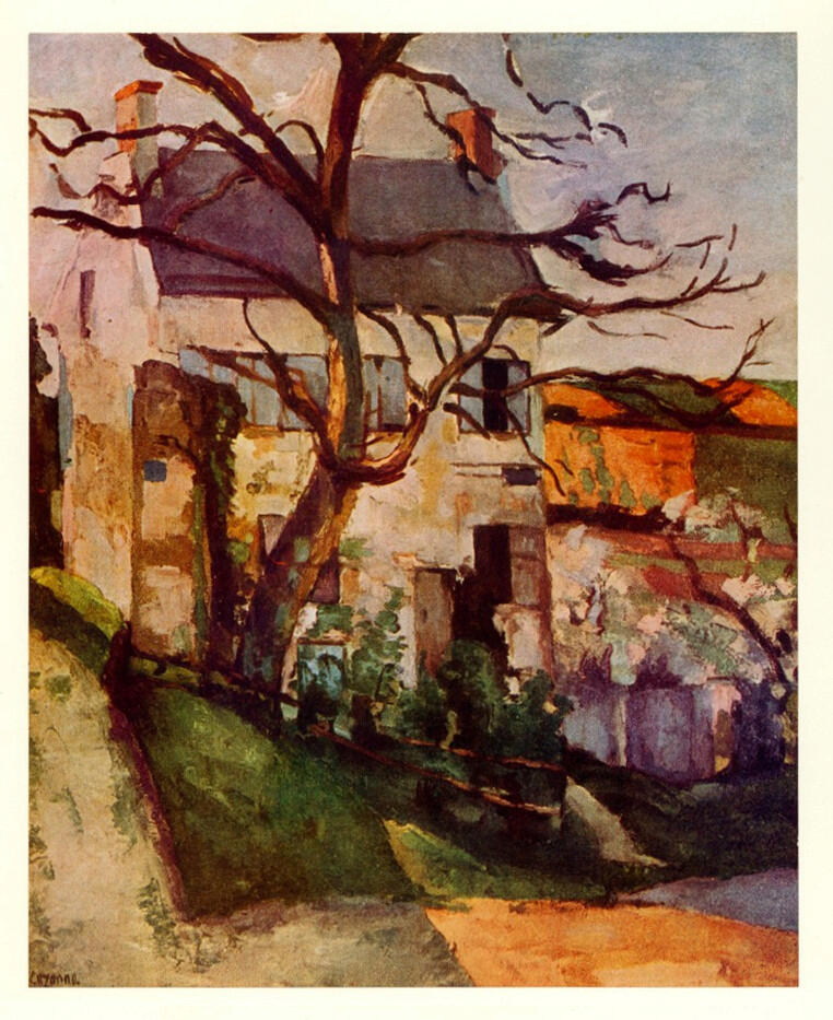 Anonimo , Cezanne, Paul - sec. XIX - Casa e albero a Auves , fronte