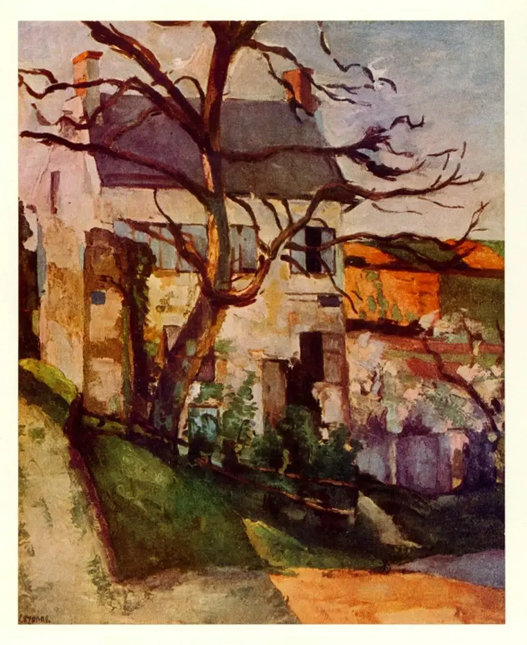 Anonimo , Cezanne, Paul - sec. XIX - Casa e albero a Auves , fronte
