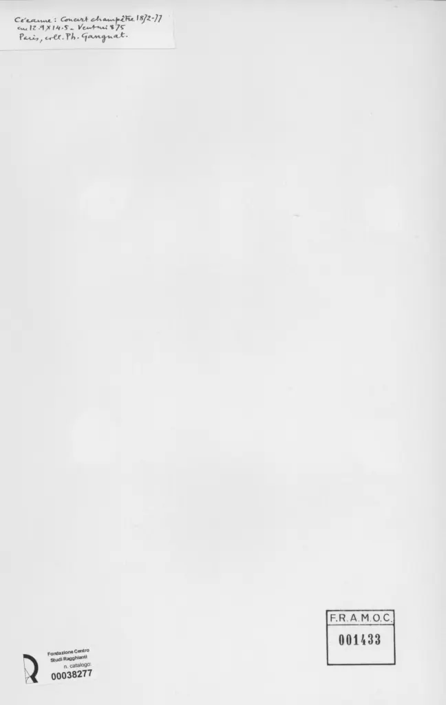 Anonimo , Cezanne, Paul - sec. XIX - Concert Champetre , retro