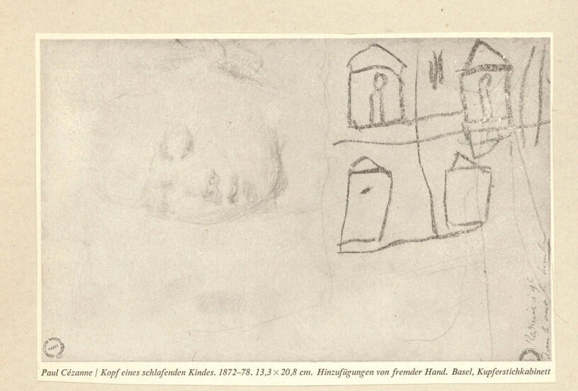 Cezanne, Paul , testa di bambino che dorme -