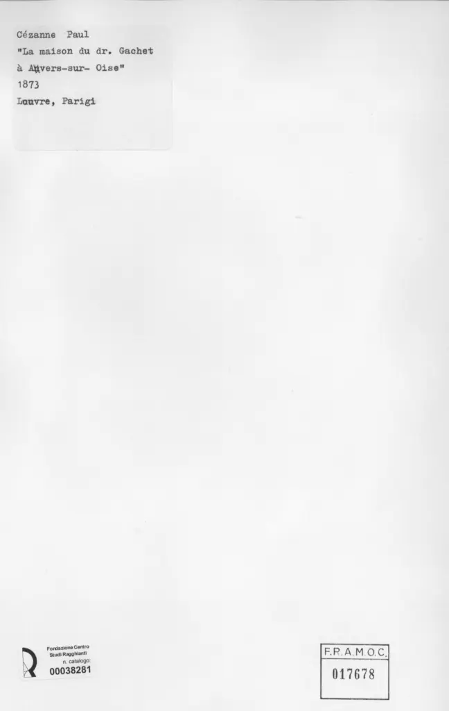 Anonimo , Cezanne, Paul - sec. XIX - La maison du dr. Gachet &agrave; Ouvres-sur-Oise , retro