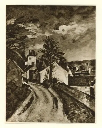 Anonimo , Cezanne, Paul - sec. XIX - La casa del dottor Gachet a Auvers , fronte