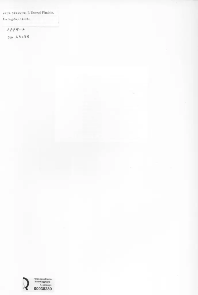 Anonimo , Cezanne, Paul - sec. XIX - L'&eacute;ternel f&eacute;minin , retro