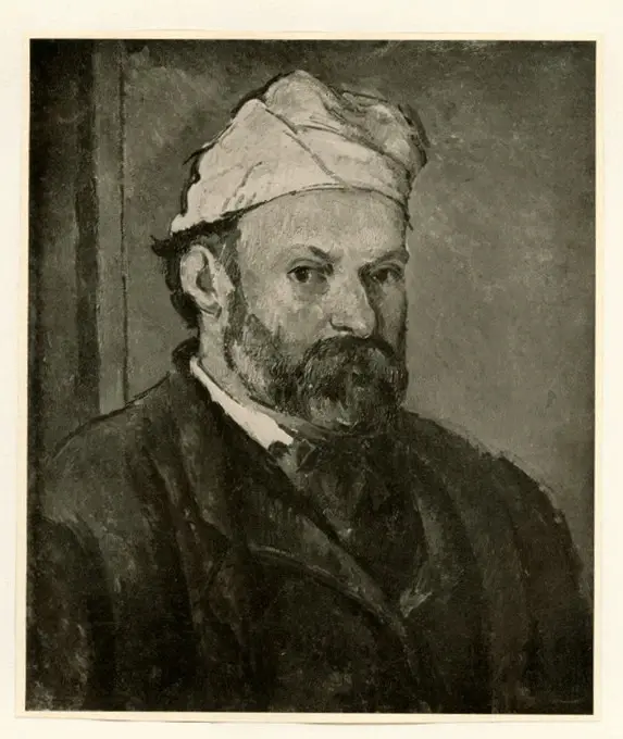 Anonimo , Cezanne, Paul - sec. XIX - Autoritratto con copricapo , fronte