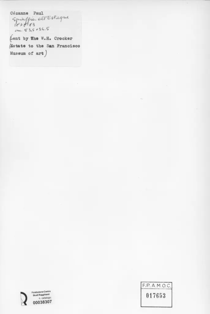 Anonimo , Cezanne, Paul - sec. XIX - Spiaggia all'Estaque , retro