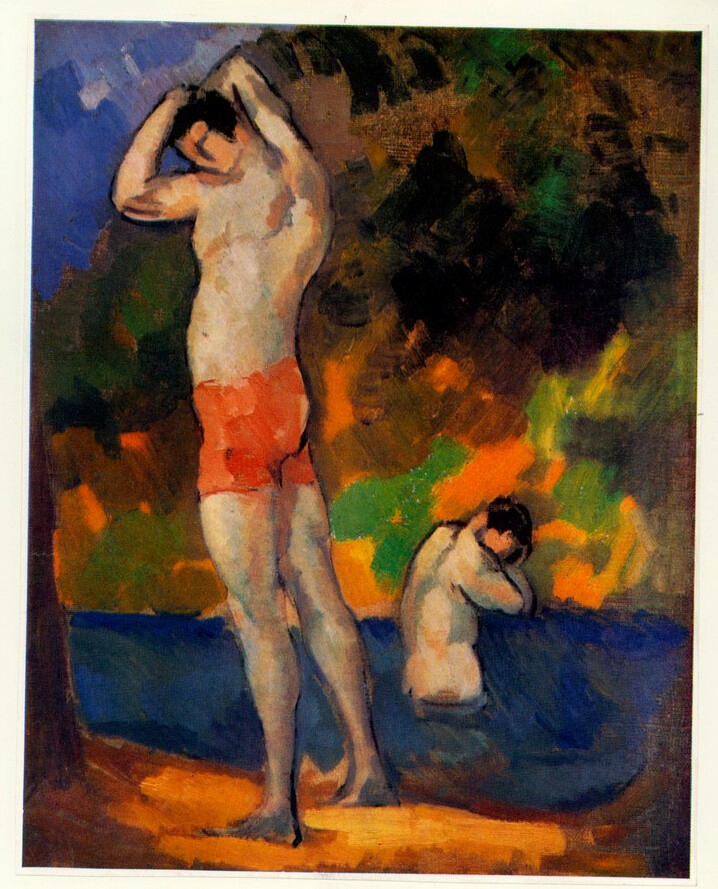 Anonimo , Cezanne, Paul - sec. XIX - Deux bagneurs , fronte