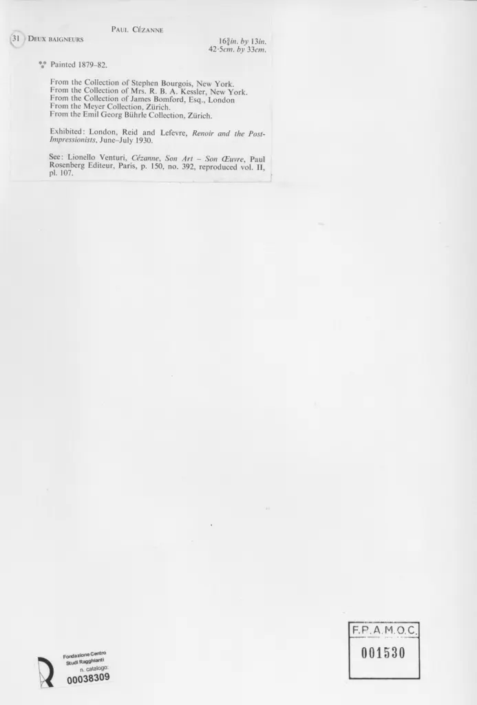 Anonimo , Cezanne, Paul - sec. XIX - Deux bagneurs , retro