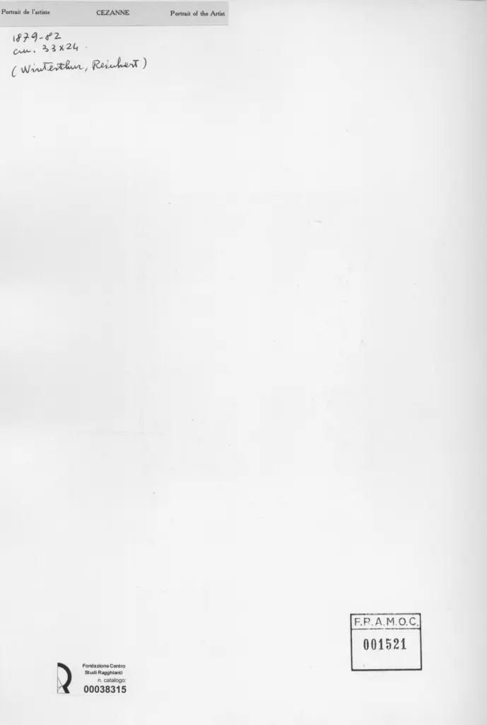 Anonimo , Cezanne, Paul - sec. XIX - Portrait de l'artiste , retro