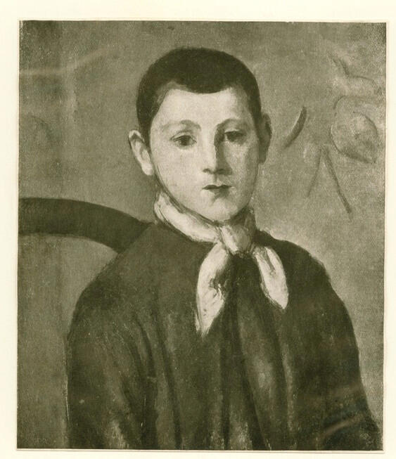 Anonimo , Cezanne, Paul - sec. XIX - L'enfant au foulard blanc , fronte