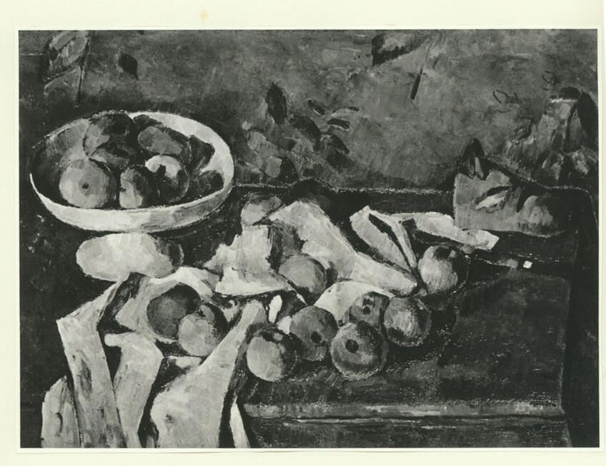 Anonimo , Cezanne, Paul - sec. XIX - Fruttiera con mele , fronte