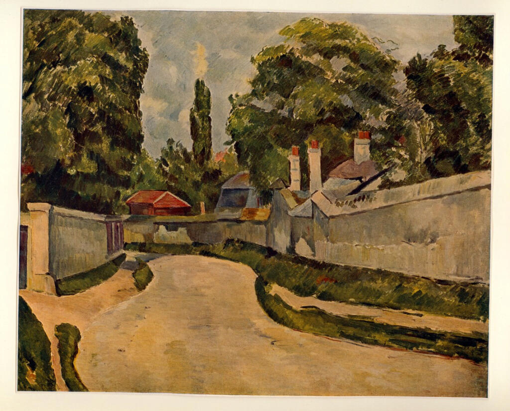 Cezanne, Paul , Alberi e case -