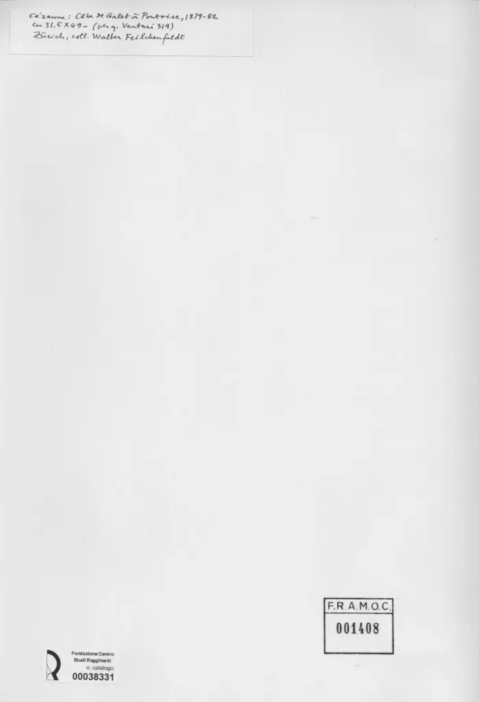 Anonimo , Cezanne, Paul - sec. XIX - Cote de galet &agrave; Pontoise , retro