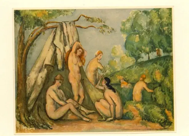 Anonimo , Cezanne, Paul - sec. XIX - Donne davanti alla tenda , fronte