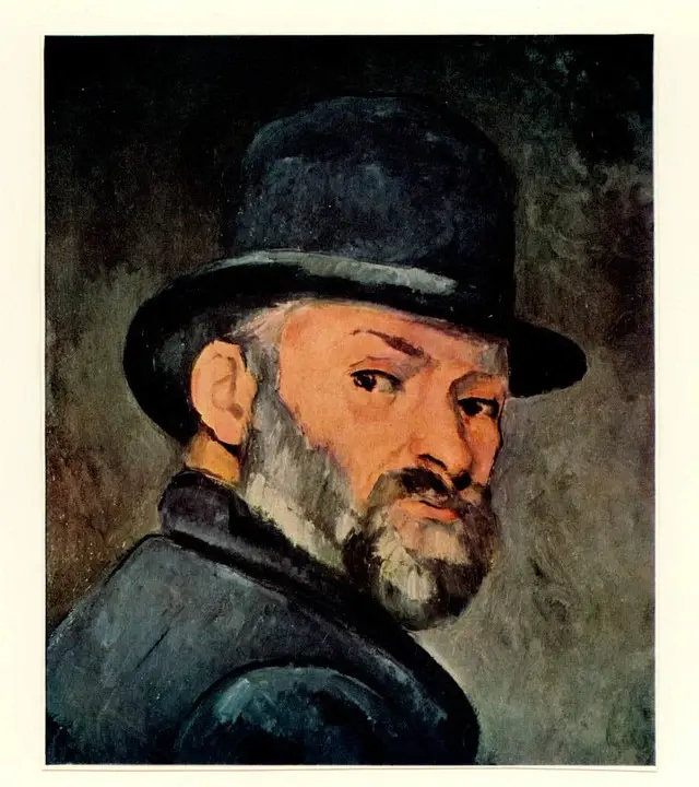 Anonimo , Cezanne, Paul - sec. XIX/ XX - Selbstbildnis au chapeau nelon , fronte
