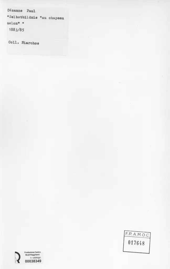 Anonimo , Cezanne, Paul - sec. XIX/ XX - Selbstbildnis au chapeau nelon , retro